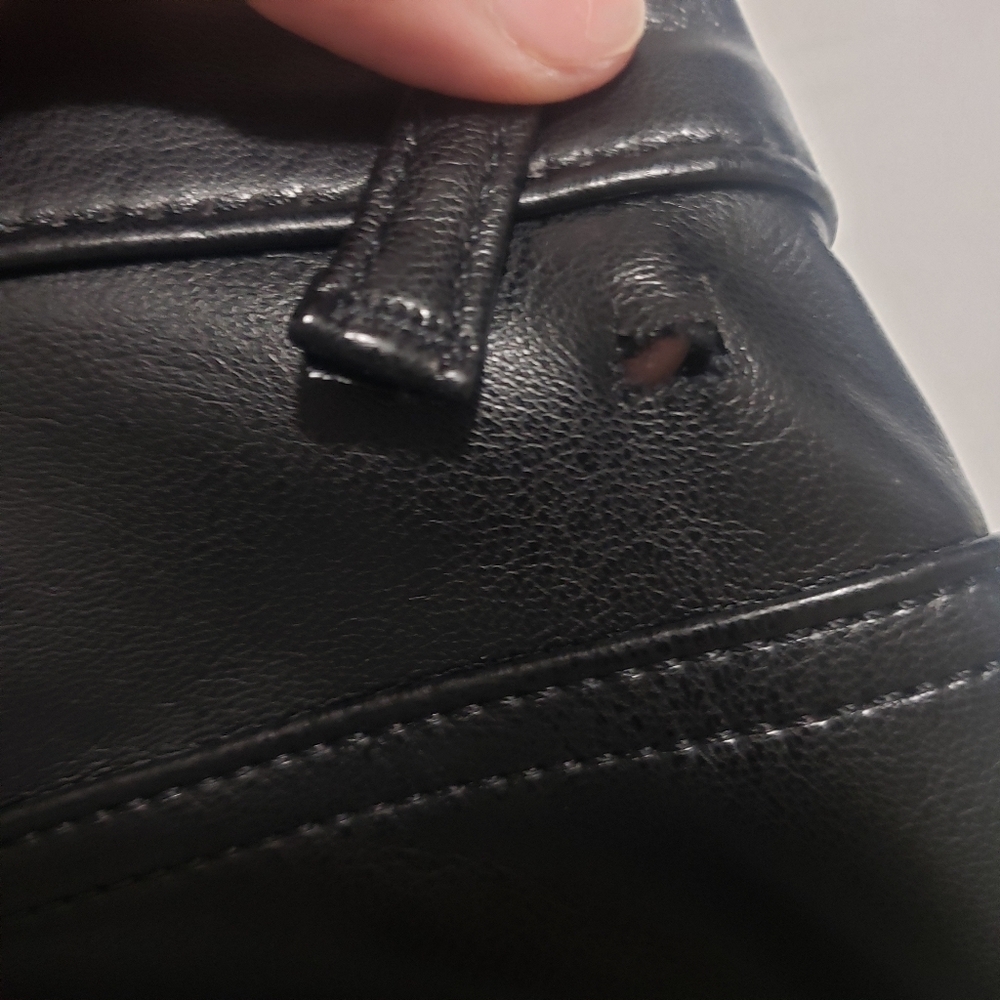 Express Black Leather Pants....size:10 R - Picture 12 of 14